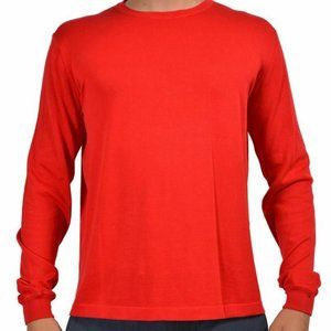 Malo Men's Red Crewneck Long Sleeve Sweater